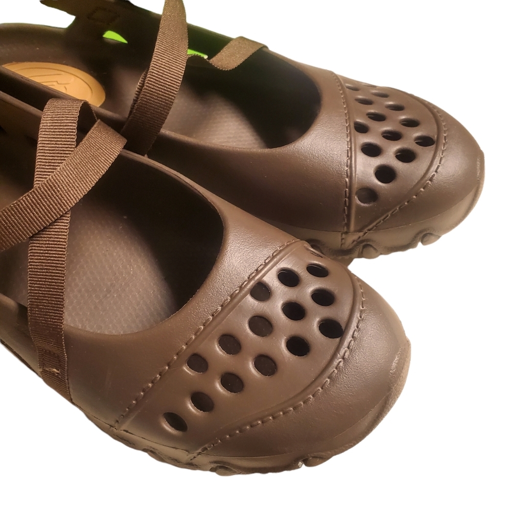 Skechers Cali Gear "Calies" Mary Jane Flats 100% EVA Size 7 Brown - Picture 2 of 7